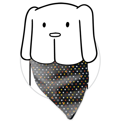 Mini Candy Corn Dotted Bandana