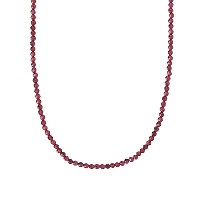 Petite Garnet Bead Necklace