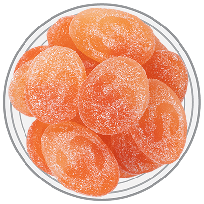 Sour Peach Gummy S-Ovals