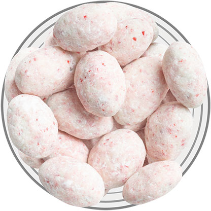 Candy Cane Dusted Almonds