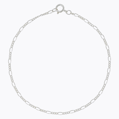 Silver Figaro Chain Bracelet